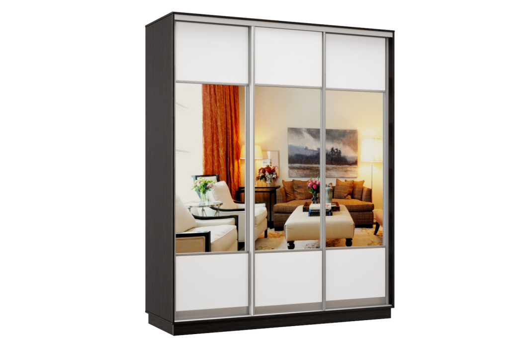 Шкафы-купе, Шкаф-купе Премьер Лайт 21 (05;05;05) трехдверный