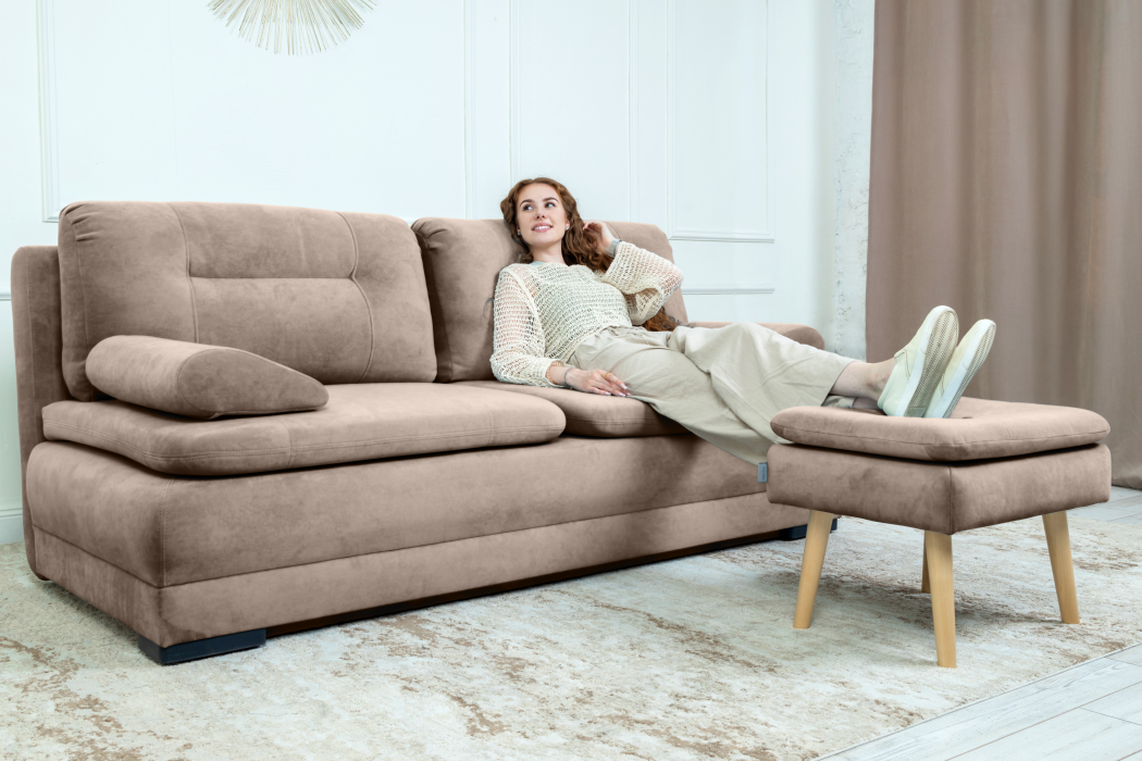 Диваны прямые кухонные, Прямой диван Sally, велюр