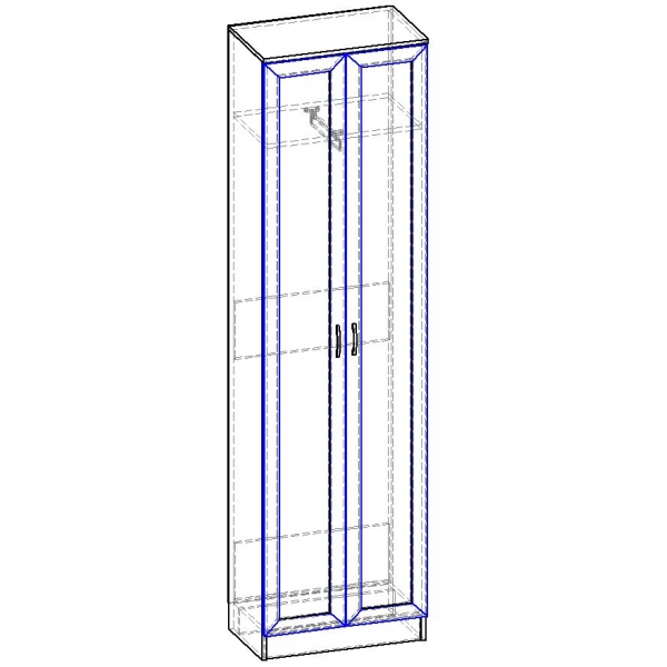 Шкафы распашные, Шкаф распашной 2 двери (кронштейн) ГОРИЗОНТ-Р