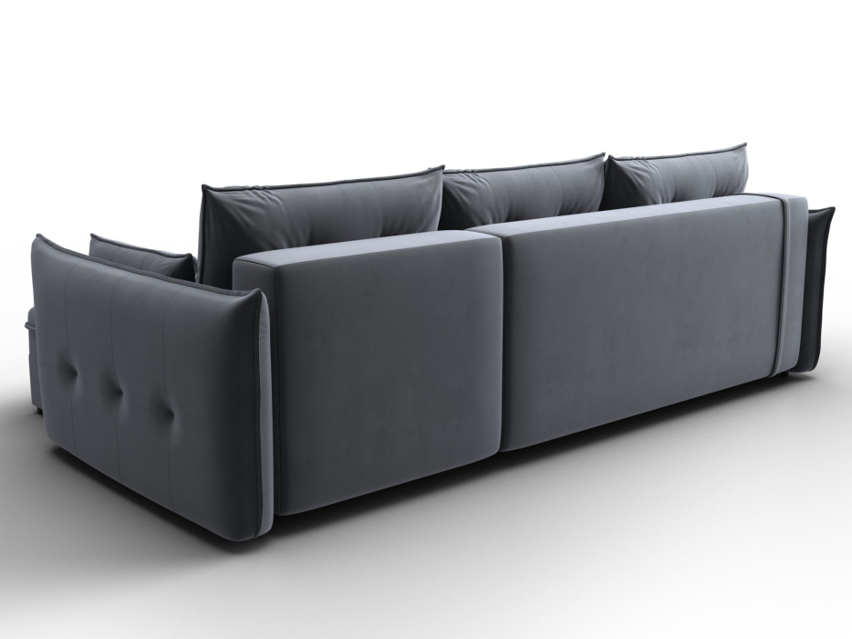 Диваны угловые в гостиную, Диван угловой Лига-100 НПБ угол универсальный, велюр SEVEN