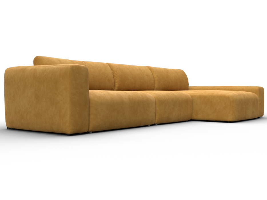 Диваны угловые в гостиную, Диван угловой Лига-066 НПБ Лонг угол правый, велюр BRUT