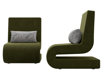 Кресло Волна (2 шт.), микровельвет