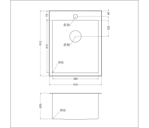 Мойка универсального монтажа EMB-128A PVD Nano