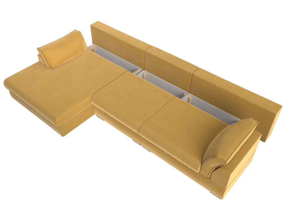 Диваны угловые в гостиную, Угловой диван Пекин Long угол левый, НПБ, микровельвет