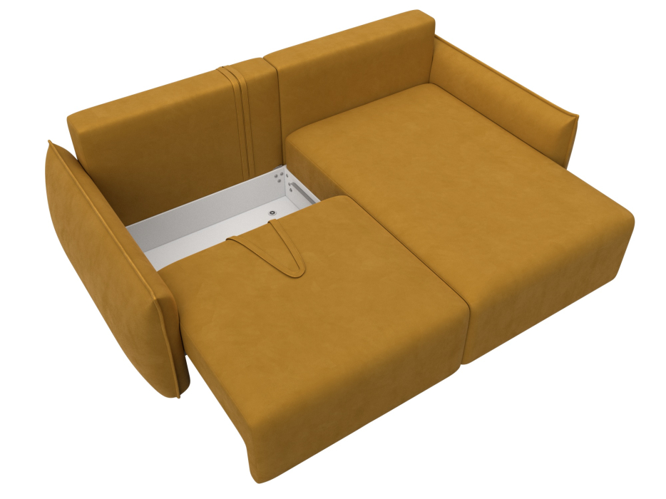 Диваны угловые в гостиную, Диван угловой Лига-051 НПБ угол универсальный, велюр BRUT