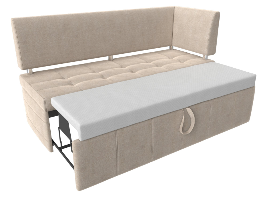 Диваны угловые кухонные, Кухонный прямой диван Стоун с углом правый, рогожка