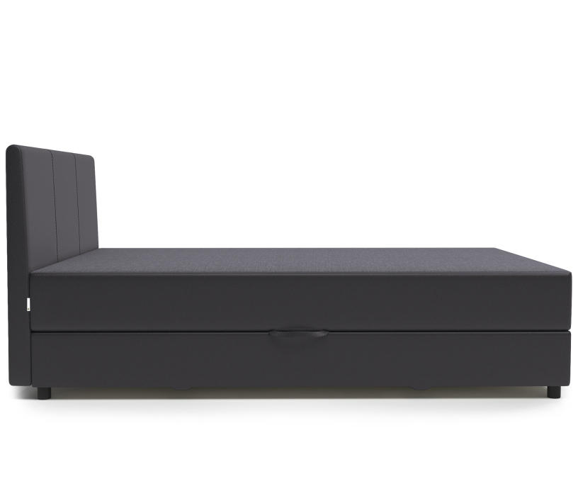 Мягкая кровать, Кровать тахта Классика 160 с подъемным механизмом, рогожка / экокожа