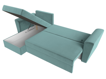 Угловой диван Амстердам Лайт левый угол, велюр