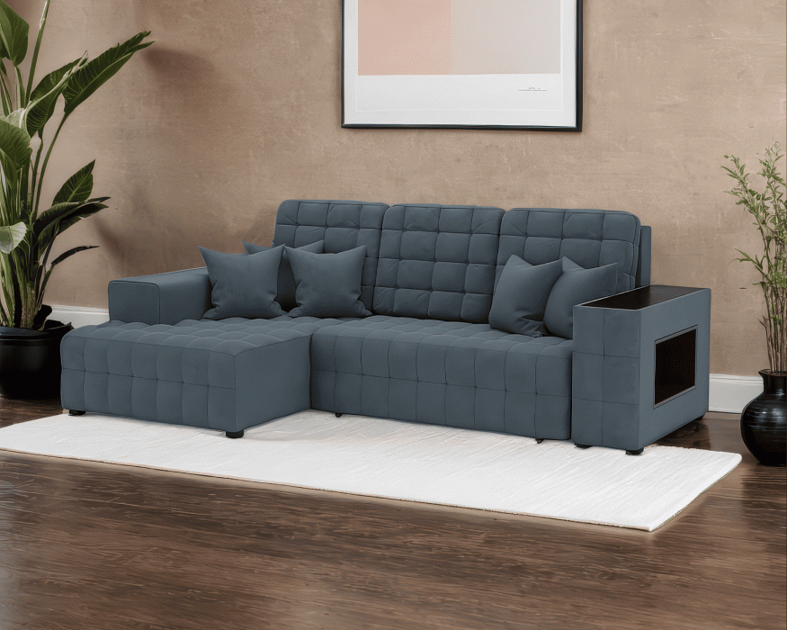 Диваны угловые в гостиную, Диван Мадрид Левый угол (Велюр)