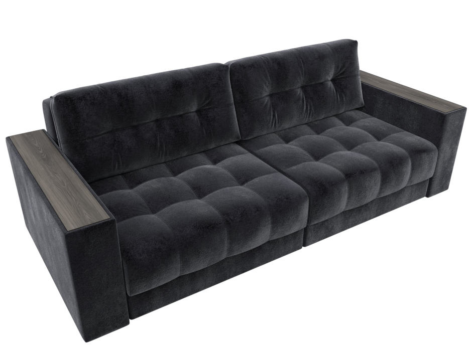 Диваны еврокнижки, Диван прямой с декором Лига-049 НПБ, велюр TOWER