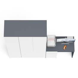 Компьютерный стол с тумбой с дверкой и ящиком левый и шкаф-комод Мори МШ1200-1