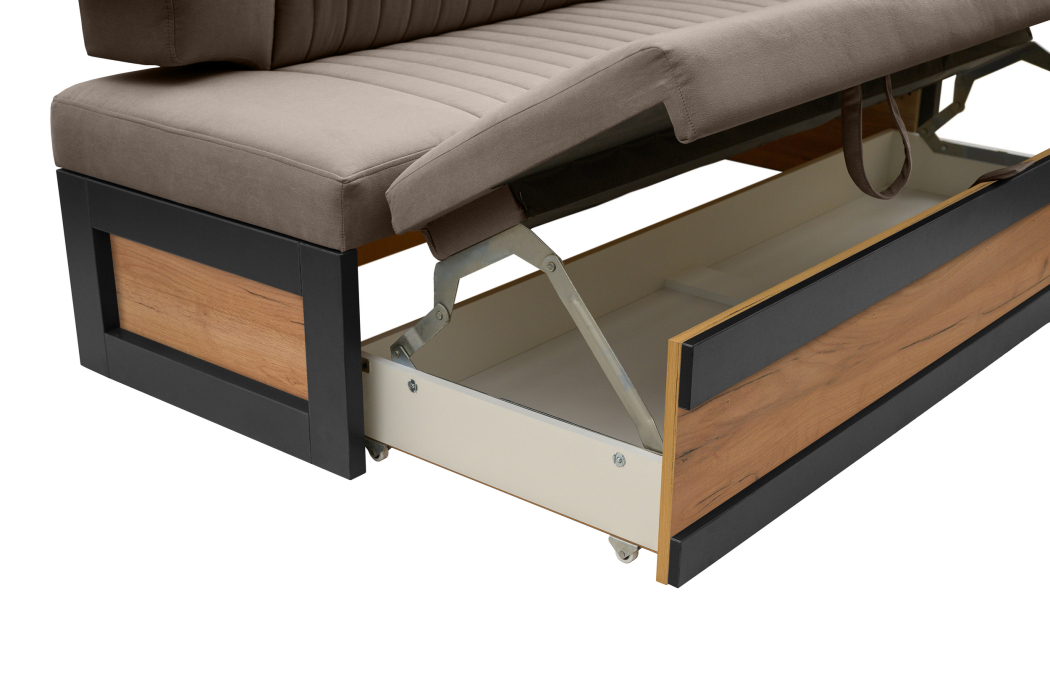 Диваны прямые кухонные, Прямой кухонный диван Парус 181 Дуб крафт золотой