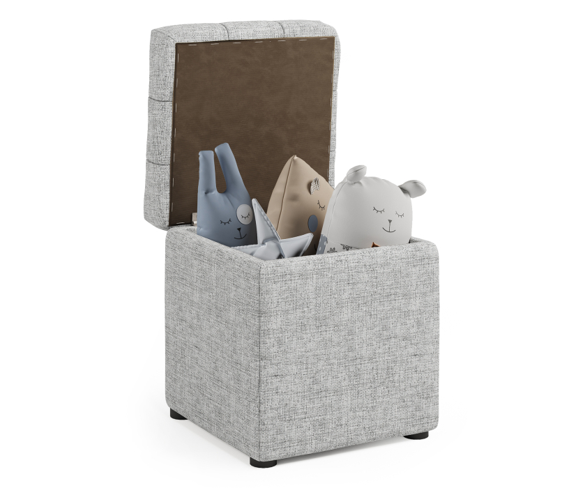 Банкетка в прихожую, Пуф Квадро с ящиком, шенилл