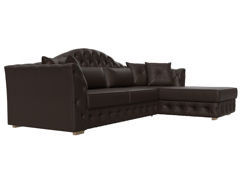 Диваны угловые в гостиную, Диван угловой Артис правый угол, экокожа