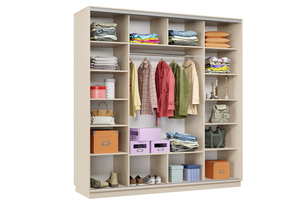 Шкафы-купе 3-х дверные, Шкаф-купе Премьер Лайт 34 (08;11;08) трехдверный