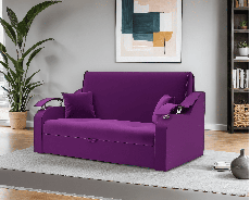 Диваны кровати со спальным местом, Диван прямой аккордеон Шарк №2 (Фиолет)
