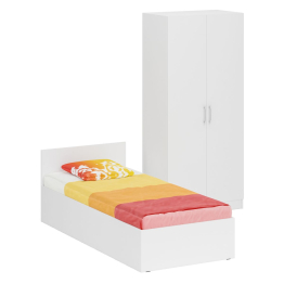 Кровать односпальная 900 со шкафом для одежды 2-х створчатым Стандарт