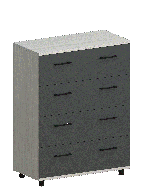 Комоды, Модульная система Грейс Комод КМ-5011  Снежный Ясень