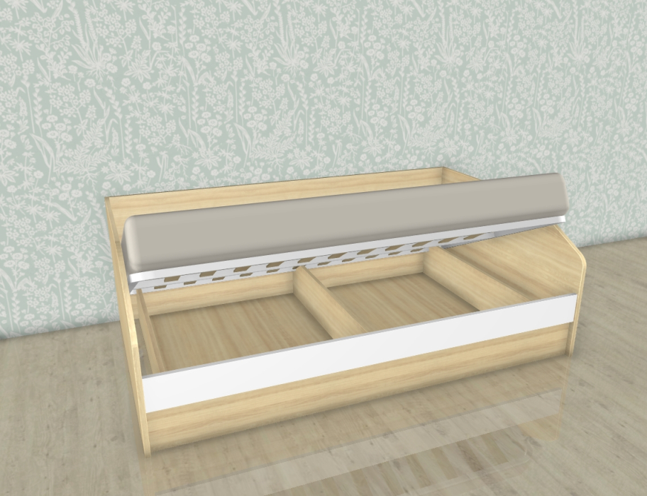 Кровати 120х200, Модульная система Карина Кровать КР-119 Ясень Асахи