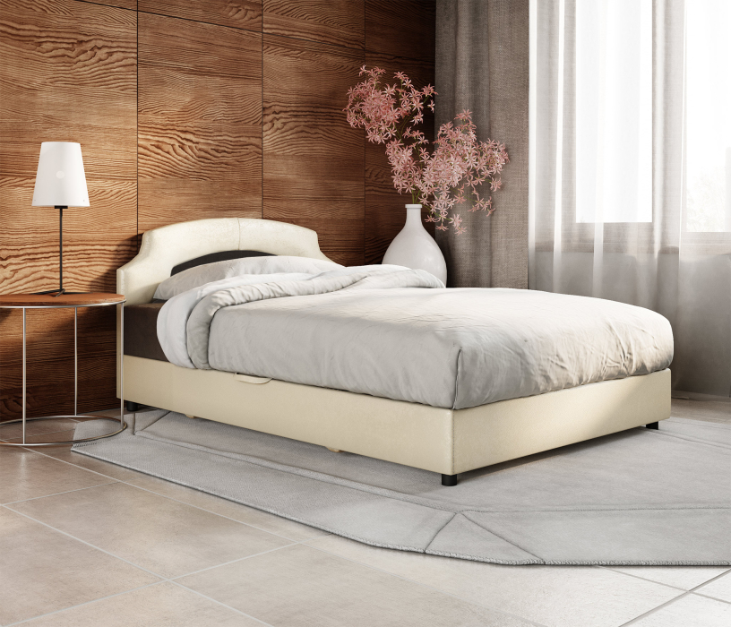 Кровати 120 см, Кровать тахта Шарм 120 с подъемным механизмом, рогожка/экокожа