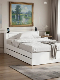 Кровать с ящиками и ящиком для хранения белья односпальная Ксения 1200