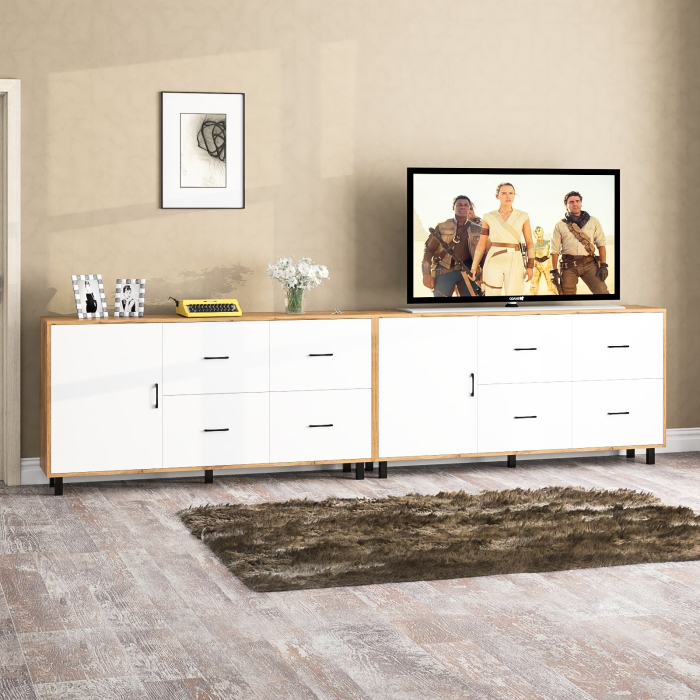 ТВ-тумбы, Два больших комода РВК 125-1704 ящики и дверка