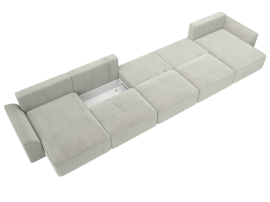 Диваны еврокнижки, Диван П-образный Лига-048 НПБ МегаЛонг, велюр TOWER