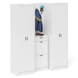 П-6 прихожая компоновка № 15 МДФ фрезеровка ромб