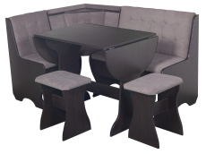 Кухонные уголки, Кухонный уголок Стиль 1Л (со столом СТ-2У) Дуб венге / велюр