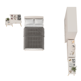 Набор корпусной мебели в спальню Афина с кроватью 1200