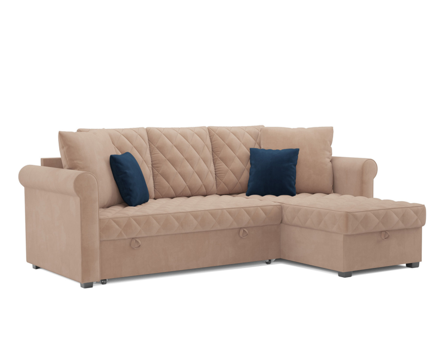 Диваны угловые в гостиную, Диван угловой Берлин (Велюр)