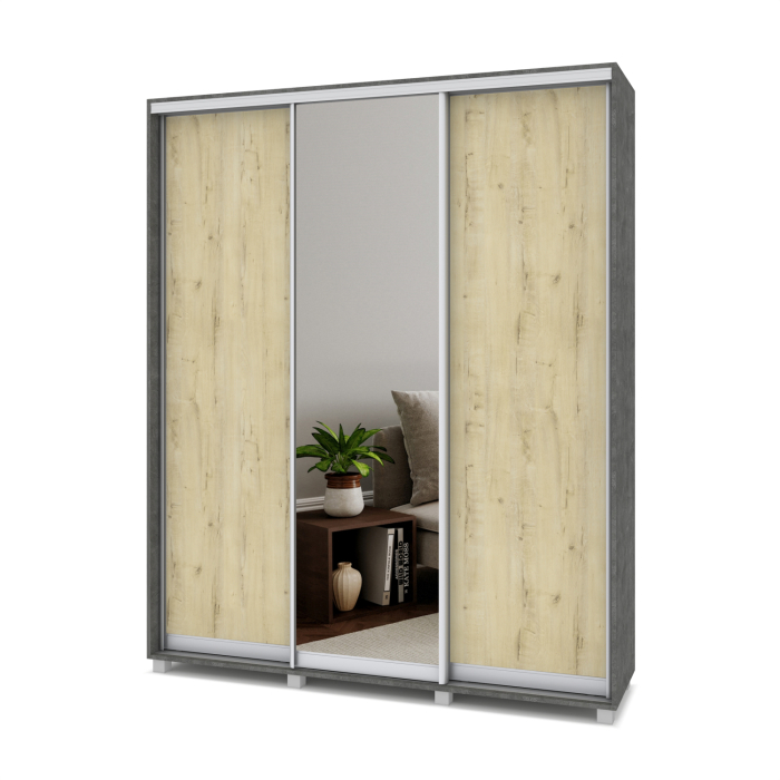 Шкафы-купе, Шкаф-купе 3-дв  Роланд Р482  (в2200*ш1800*г450)