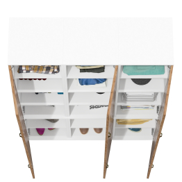 Набор модульной мебели из трёх узких шкафов для документов Лидер-8