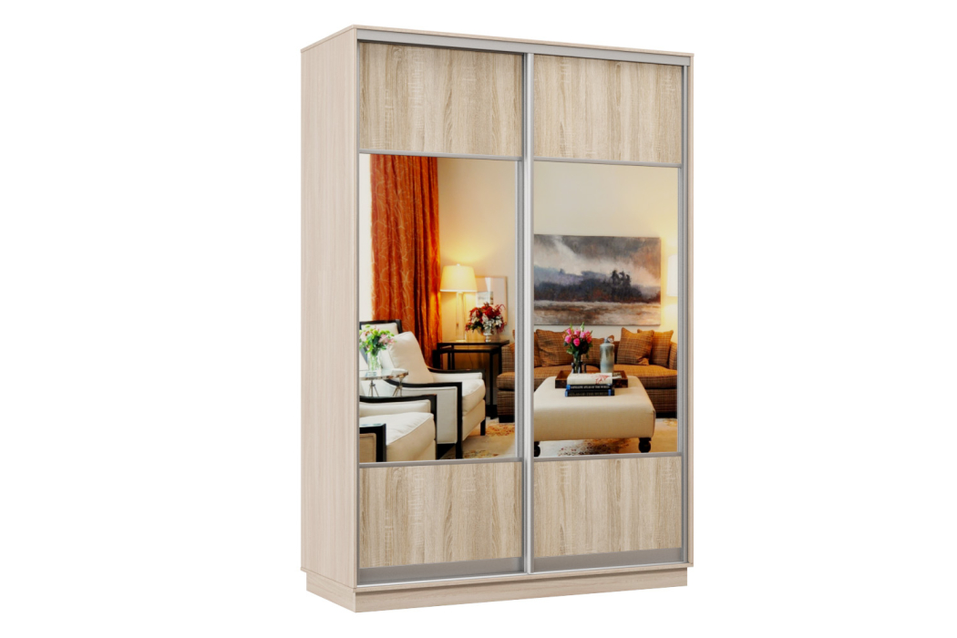 Шкафы-купе, Шкаф-купе Премьер Лайт 01 Мини (05;05) двухдверный