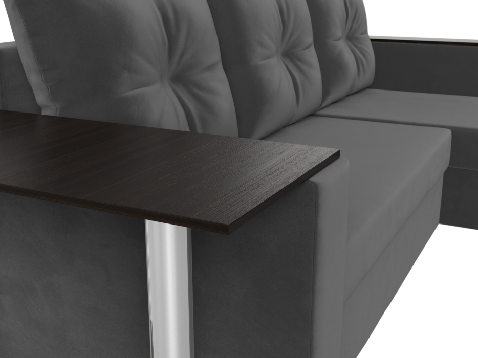 Диваны угловые в гостиную, Угловой диван Атланта правый угол, велюр