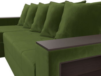 Диван угловой Дубай Лайт, микровельвет, левый угол