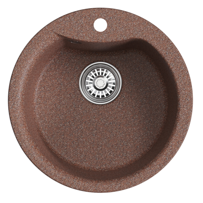 Кухонные мойки, Мойкa ML-GM12 круглая, 480мм (глуб. чаши 210) NEW*