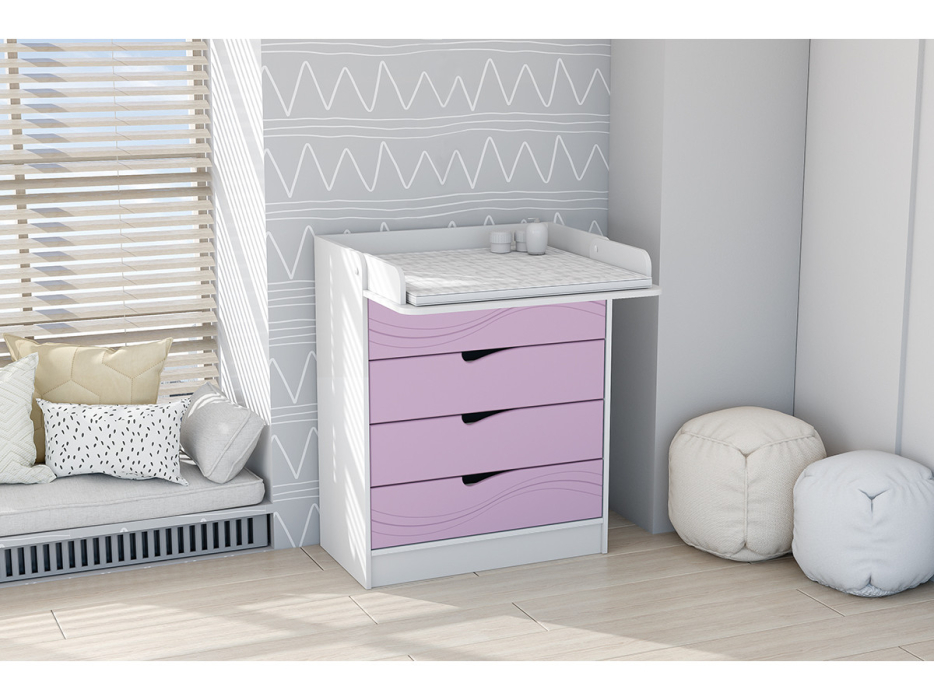 Пеленальные комоды, Детский Комод раскладной Бриз МДФ, Волна