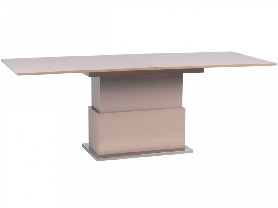 Обеденные столы, Стол-трансформер Slide (глянец/опоры нержавеющая сталь)