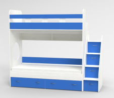 Для подростка, Трехъярусная кровать Юниор, Белое Дерево