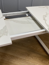 Стол Kenner AZ1400 раздвижной, керамика , опоры белые