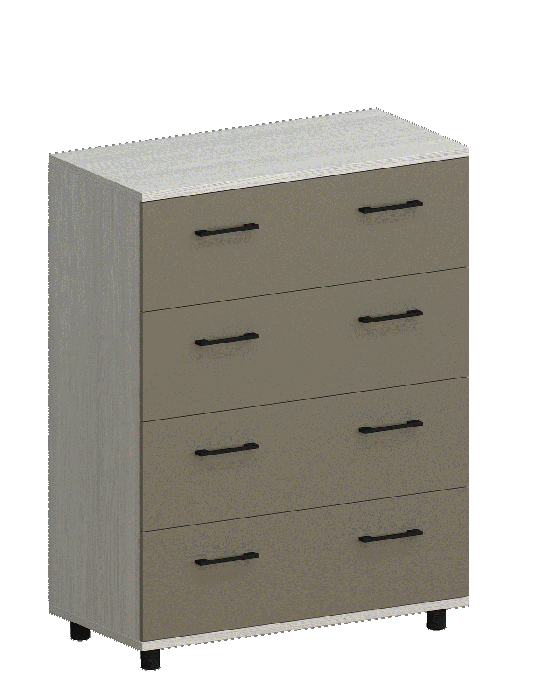 Комоды, Модульная система Грейс Комод КМ-5011  Снежный Ясень