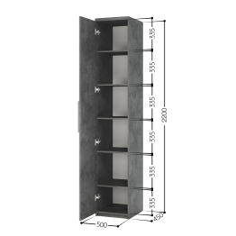 Шкаф с полками Мелодия МП-11 50х45