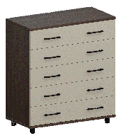 Комоды, Модульная система Грейс Комод КМ-5021  Гикори Джексон Темный