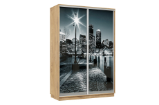 Шкафы-купе 2-х дверные, Шкаф-купе Премьер Лайт 09 Ф-1356 двухдверный