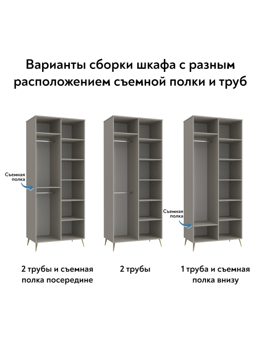 Шкафы двухстворчатые, Шкаф для одежды Оливия ОЛ-01