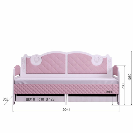 Кровать-тахта 900х2000 Принцесса