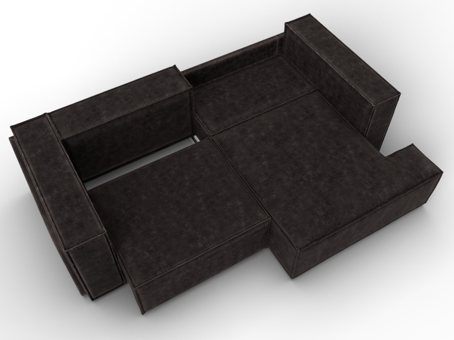 Диваны угловые в гостиную, Диван угловой Лига-061 угол правый, велюр BRUT