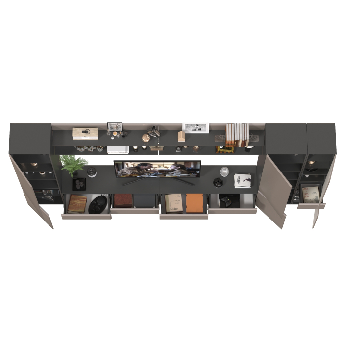 Стенки для гостиной, Стенка для гостиной модульная Сидней комплектация № 117