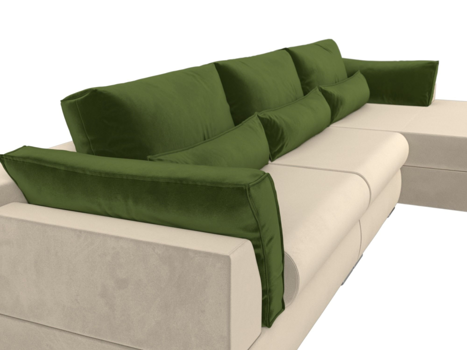 Диваны угловые в гостиную, Угловой диван Пекин Long угол правый, НПБ, микровельвет